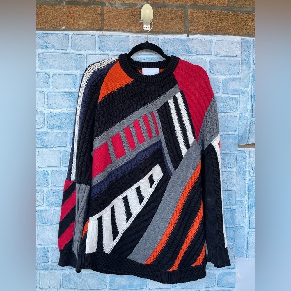 Koch Patchwork Oversized Sweater Size Medium - image 3
